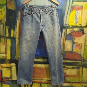 VINTAGE 70s 80s Levis 501 Classic Medium Wash Denim Jeans Mens 36x30 (Actual 34)